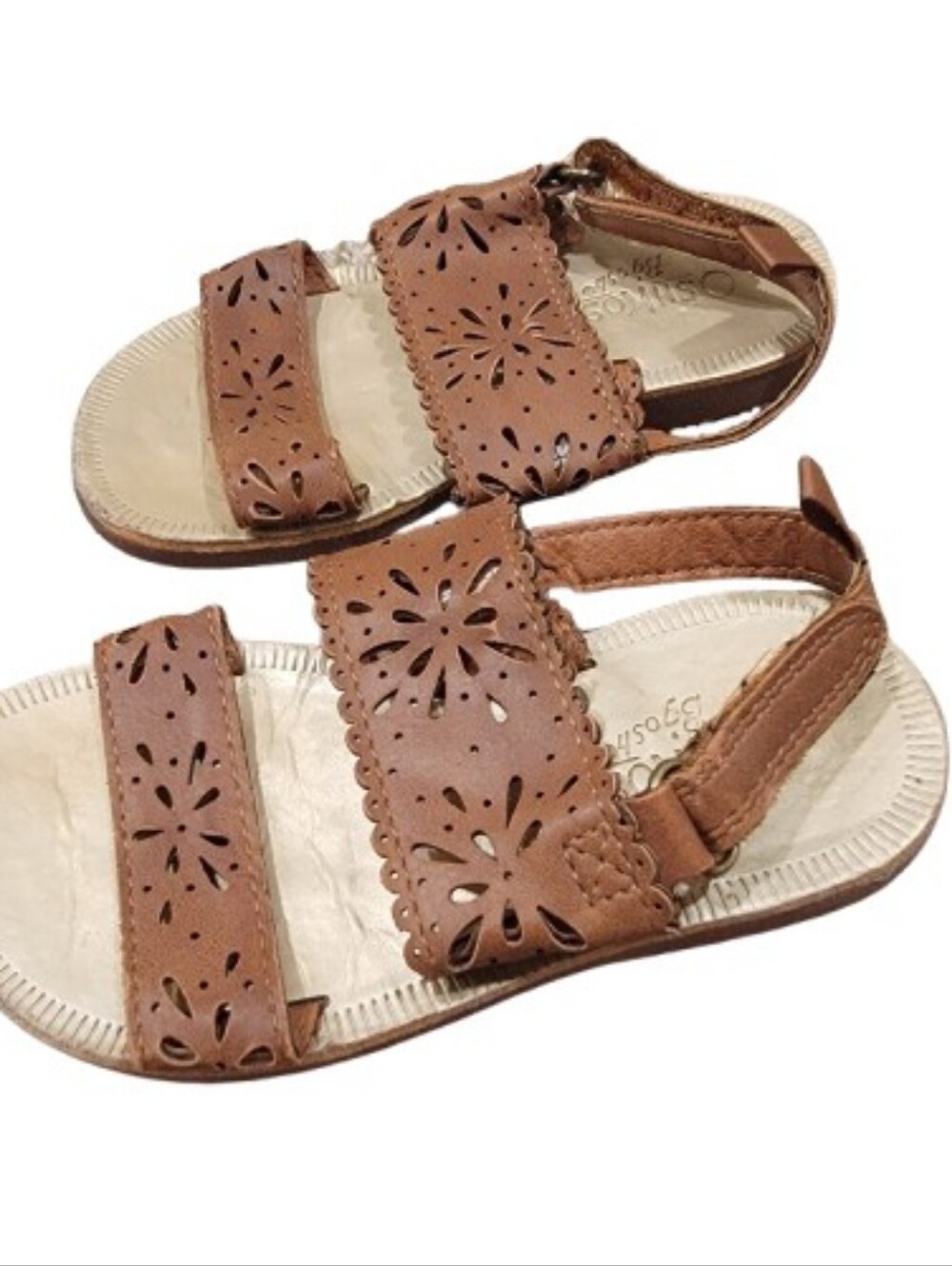 Osh Kosh Slip On‎ Sandals Toddler Girls Size 6M Brown Open Toe Summer Church